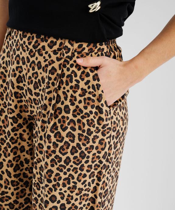 Pantalon fluide imprimé coupe large femme vue2 - GEMO 4G FEMME - GEMO