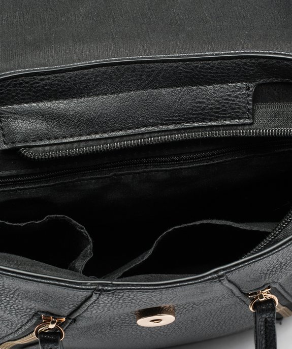 Sac à main porté dos zippé détails dorés vue3 - GEMO (ACCESS) - GEMO