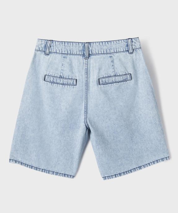 Short en jean long et ample fille vue3 - GEMO (JUNIOR) - GEMO