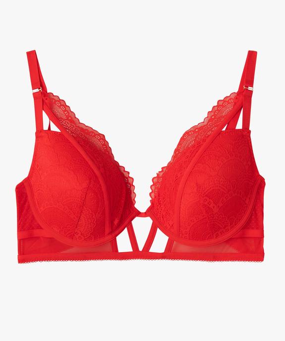 Soutien-gorge femme grande taille emboîtant à découpes fantaisie vue4 - GEMO(HOMWR FEM) - GEMO