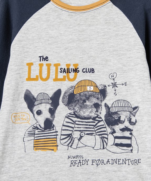 Pyjama garçon en maille fantaisie et confortable - LuluCastagnette vue2 - LULUCASTAGNETTE - GEMO