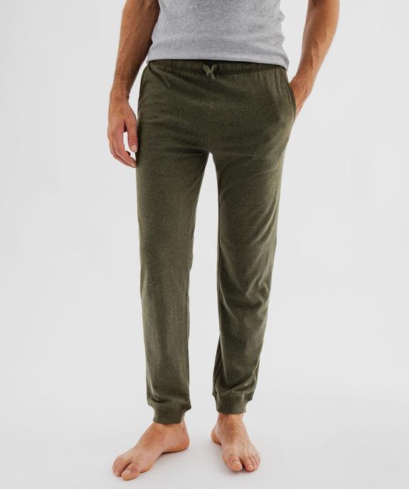 Pantalon de pyjama en jersey à taille élastique homme vue1 - GEMO(HOMWR HOM) - GEMO