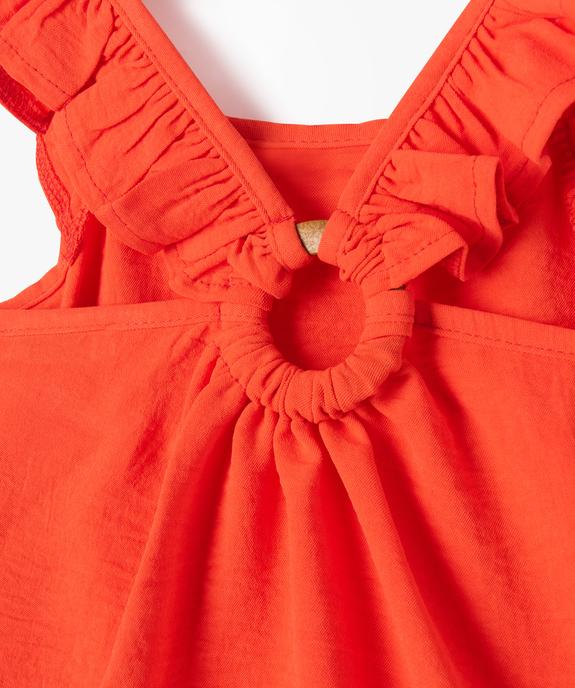 Blouse à bretelles volantées avec dos fantaisie fille vue2 - GEMO (ENFANT) - GEMO