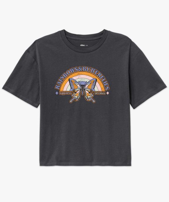 Tee-shirt à manches courtes avec motif hippie femme vue4 - GEMO 4G FEMME - GEMO