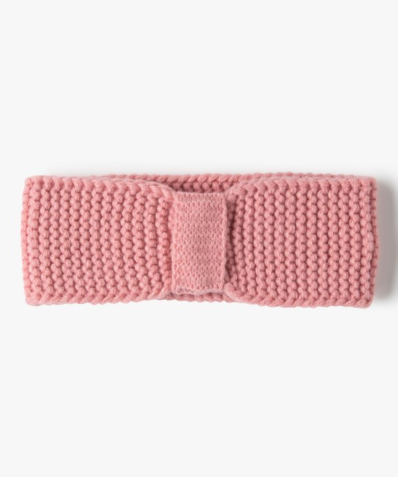 Bandeau cache-oreille bébé fille en grosse maille unie vue1 - GEMO(BEBE DEBT) - GEMO