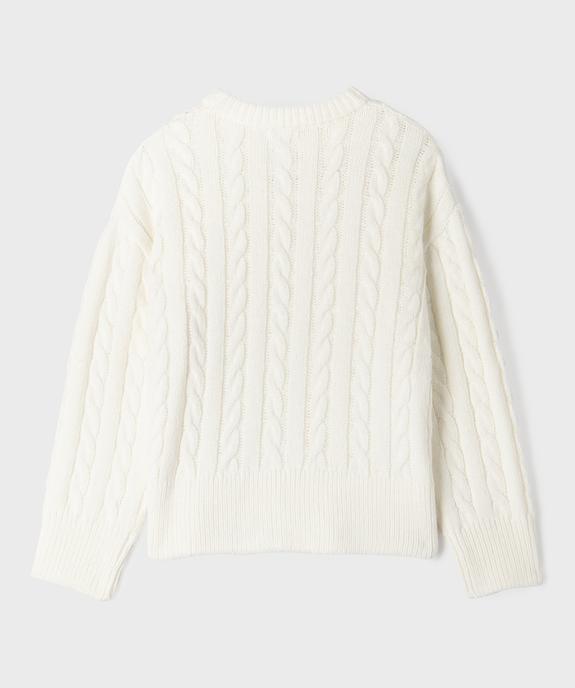 Pull loose en maille torsadée fille vue3 - GEMO (JUNIOR) - GEMO