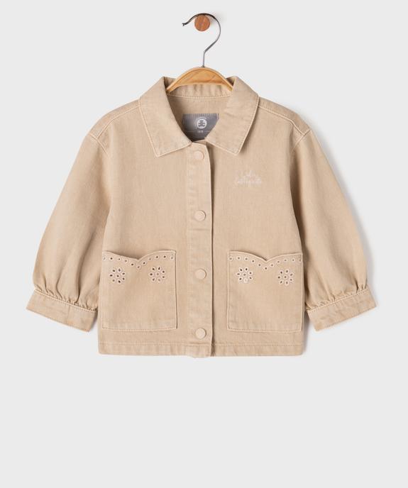 Veste en twill de coton bébé fille - LuluCastagnette vue1 - LULUCASTAGNETTE - GEMO