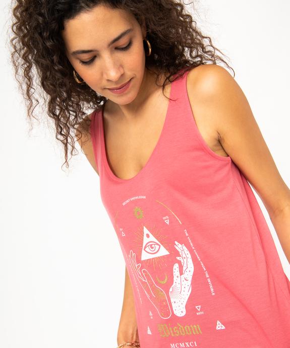 Débardeur à col rond avec motif positif femme vue2 - GEMO 4G FEMME - GEMO