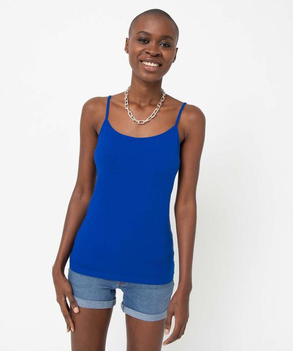 Débardeur uni à fines bretelles femme vue5 - GEMO (MAILLE) - GEMO