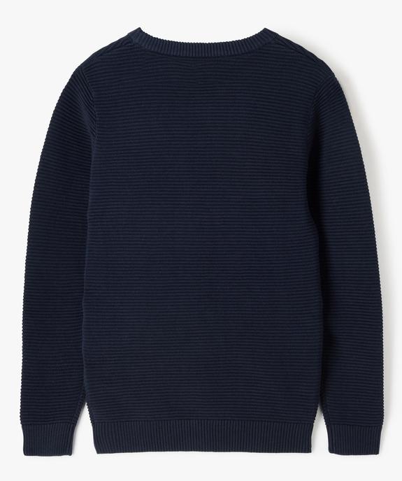 Pull garçon en maille texturée vue3 - GEMO (JUNIOR) - GEMO