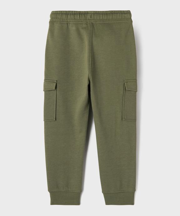 Pantalon de jogging molletonné avec poches à rabat garçon vue4 - GEMO (ENFANT) - GEMO