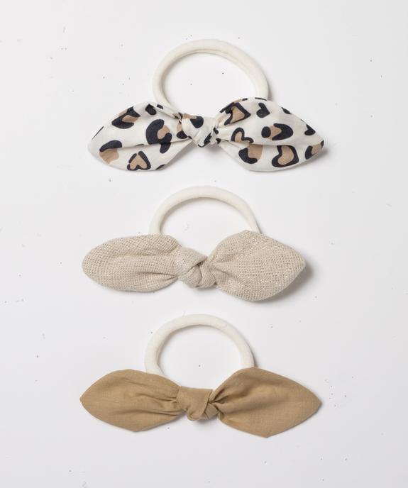 Élastique mousse avec nœud fantaisie (lot de 3) vue1 - GEMO (ACCESS) - GEMO