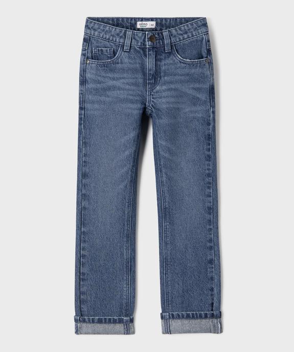 Jean Regular avec taille ajustable garçon vue2 - GEMO 4G GARCON - GEMO