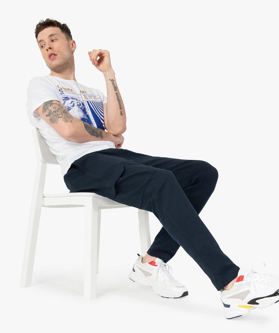 Pantalon de jogging homme avec larges poches à rabat vue5 - GEMO (HOMME) - GEMO