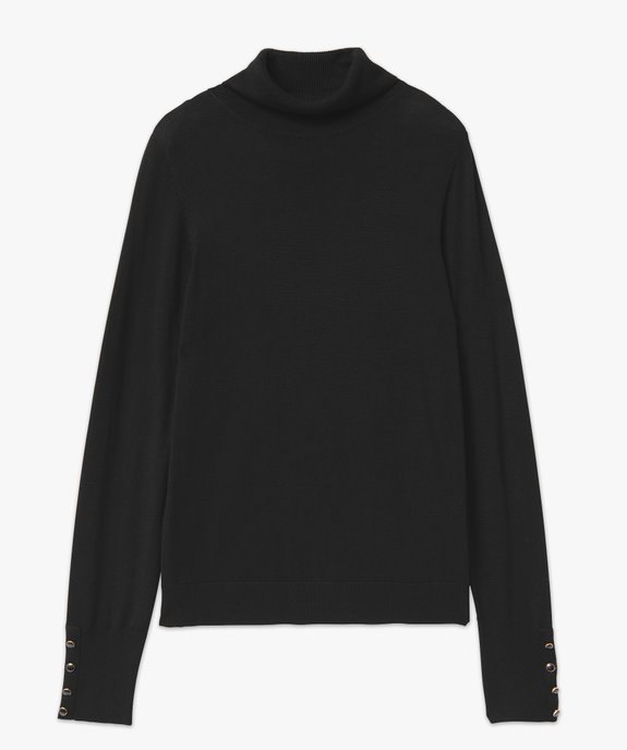 Pull à col roulé en maille fine femme vue4 - GEMO 4G FEMME - GEMO