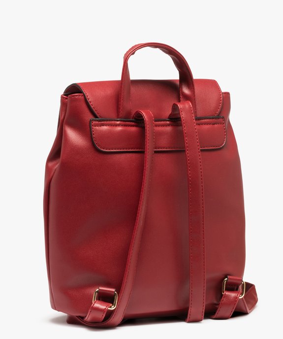 Sac à dos femme uni à volume ajustable vue2 - GEMO (ACCESS) - GEMO
