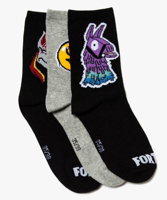 Chaussettes garçon avec motifs sur la tige (lot de 3) - Fortnite vue1 - FORTNITE - GEMO