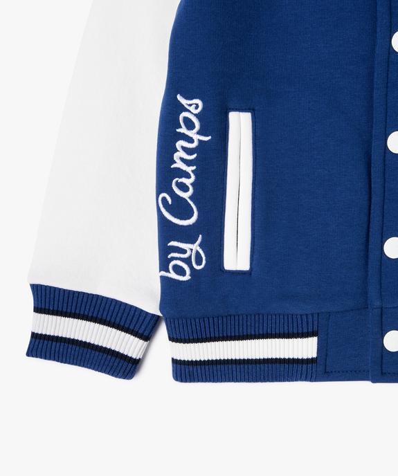 Sweat pressionné en molleton épais façon veste garçon - Camps United vue3 - CAMPS - GEMO