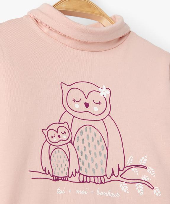 Tee-shirt bébé fille col roulé manches blousantes vue2 - GEMO 4G BEBE - GEMO