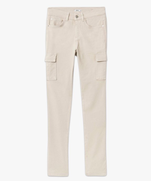 Pantalon coupe cargo femme en toile extensible vue4 - GEMO(FEMME PAP) - GEMO