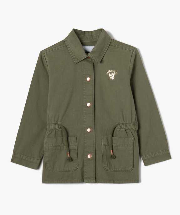 Veste fille style saharienne avec ceinture vue1 - GEMO (ENFANT) - GEMO