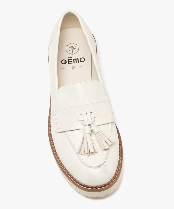 Mocassins irisés à épaisse semelle crantée femme vue5 - GEMO (CASUAL) - GEMO
