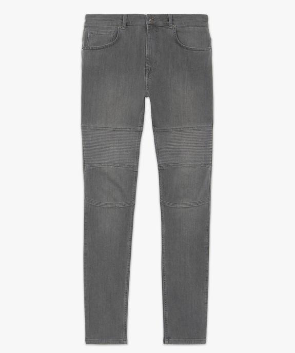 Jean homme coupe slim avec empiècements surpiqués sur les cuisses vue4 - GEMO (HOMME) - GEMO