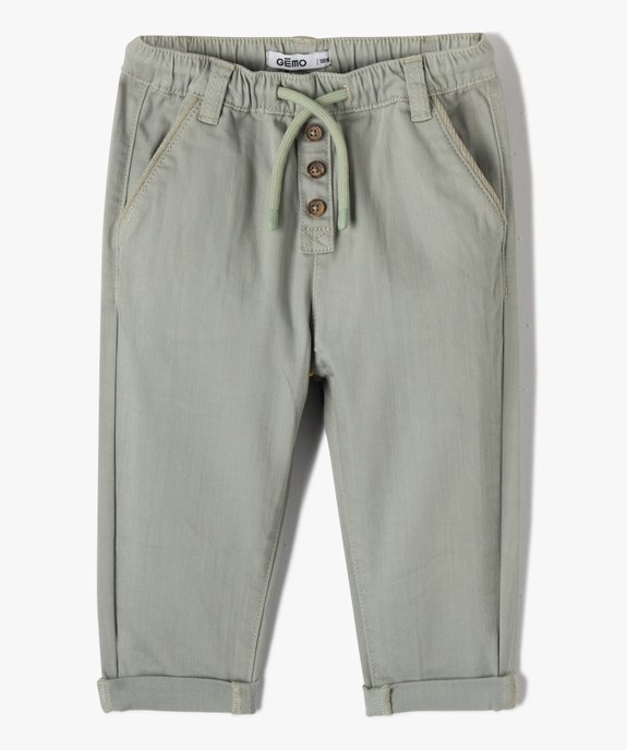 Pantalon en denim coloré bébé garçon vue1 - GEMO(BB COUCHE) - GEMO