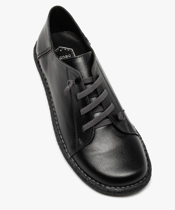 Derbies femme confort unis à lacets élastiques - Taneo vue5 - TANEO - GEMO