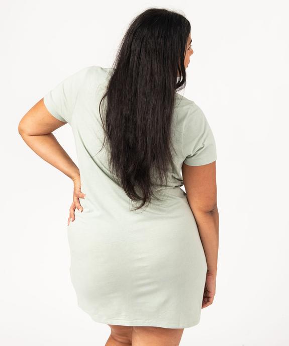 Chemise de nuit à manches courtes avec motifs femme grande taille vue3 - GEMO 4G FEMME - GEMO