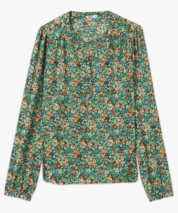 Blouse femme imprimée à manches longues retroussables vue4 - GEMO(FEMME PAP) - GEMO
