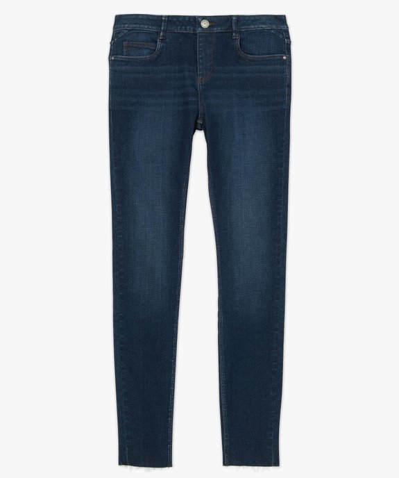 Jean femme coupe Slim avec bas sans coutures vue4 - GEMO(FEMME PAP) - GEMO