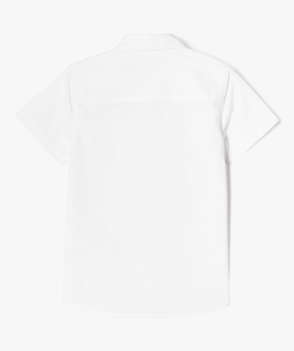 Chemise à manches courtes avec poche poitrine garçon vue3 - GEMO (ENFANT) - GEMO