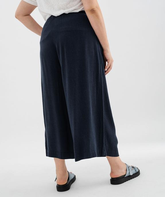 Pantacourt large en Lyocell et viscose femme grande taille vue7 - GEMO (G TAILLE) - GEMO