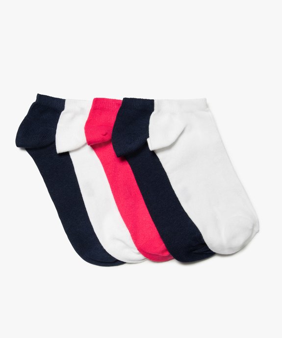 Chaussettes femme ultra courtes unies (lot de 5) vue1 - GEMO 4G FEMME - GEMO
