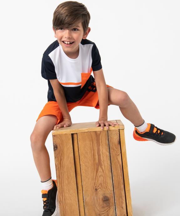Tee-shirt garçon à manches courtes en mesh aéré vue5 - GEMO (ENFANT) - GEMO