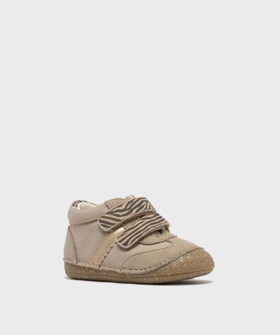 Chaussures de parc à motifs zébré bébé fille - Alma vue2 - ALMA - GEMO