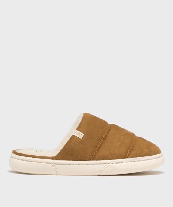 Chaussons mules en suédine avec doublure chaude femme - DIM vue1 - DIM - GEMO