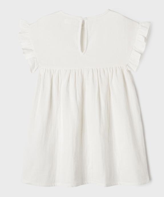 Robe en gaze de coton avec manches volantées fille vue4 - GEMO 4G FILLE - GEMO