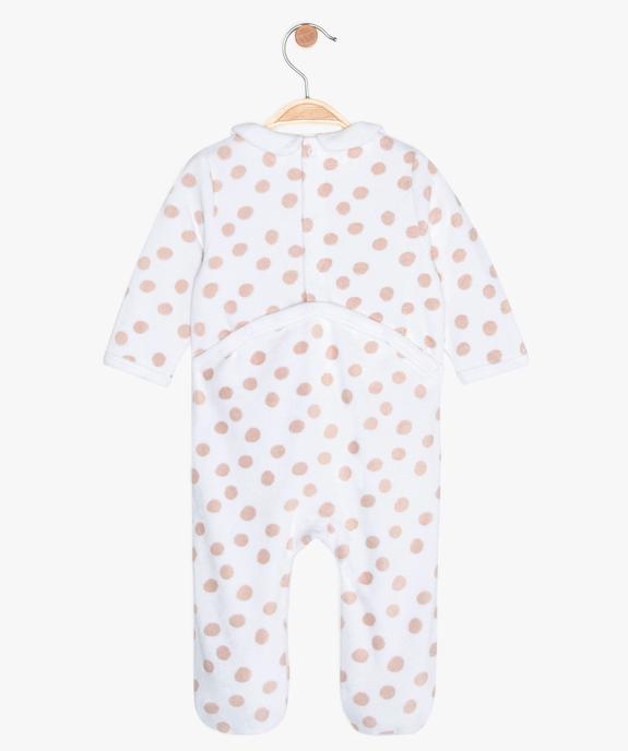 Pyjama bébé fille en velours à pois - Disney vue2 - DISNEY DTR - GEMO