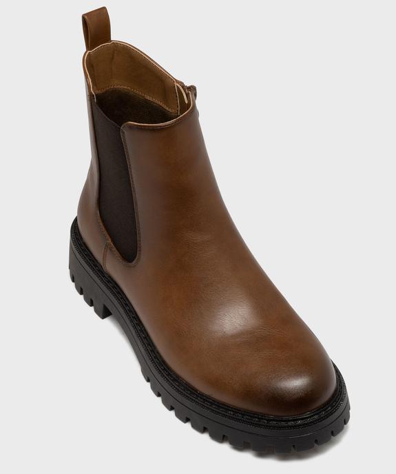 Boots crantés avec élastique latéral femme - 5 Miles vue5 - 5 MILES - GEMO
