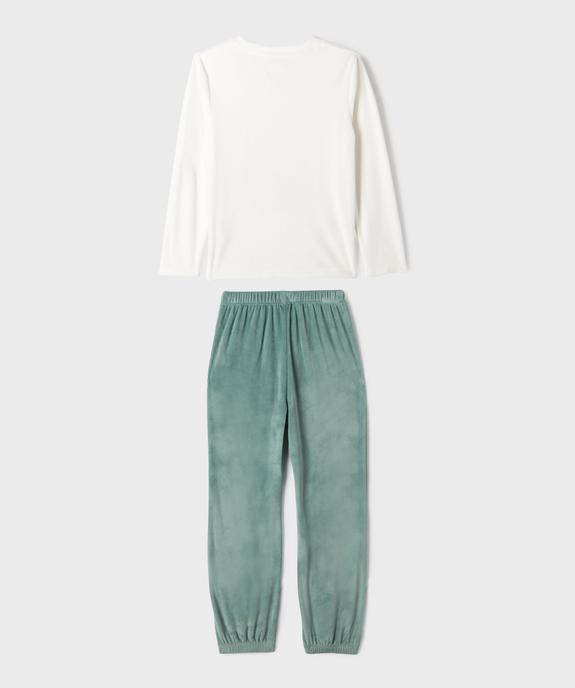 Pyjama en velours bicolore à motif chat fille vue4 - GEMO (ENFANT) - GEMO