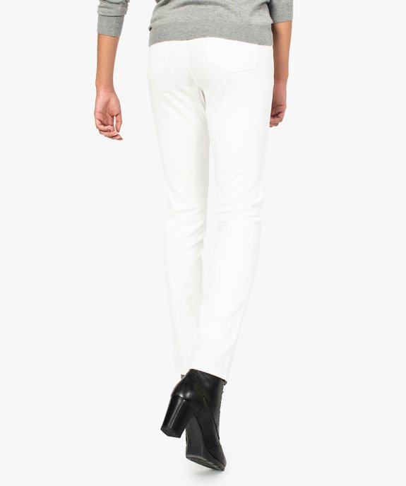 Pantalon en toile avec fine ceinture pour femme vue3 - GEMO(FEMME PAP) - GEMO