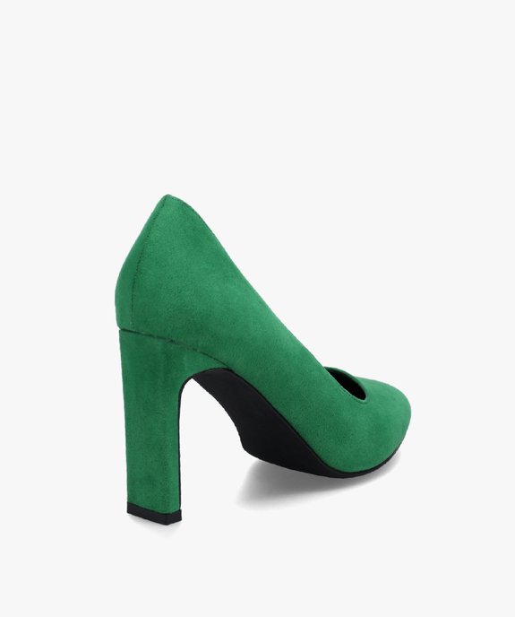 Escarpins femme à talon fin et dessus en suédine unie vue4 - GEMO(URBAIN) - GEMO