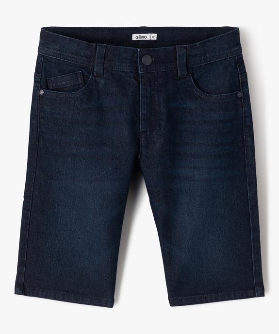 Bermuda en denim coupe slim garçon vue1 - GEMO (JUNIOR) - GEMO