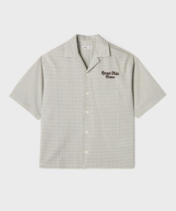 Chemise manches courtes à carreaux garçon vue1 - GEMO (JUNIOR) - GEMO