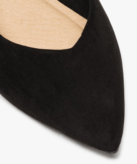 Ballerines femme à talon ouvert et bout pointu toucher velours vue6 - GEMO(URBAIN) - GEMO