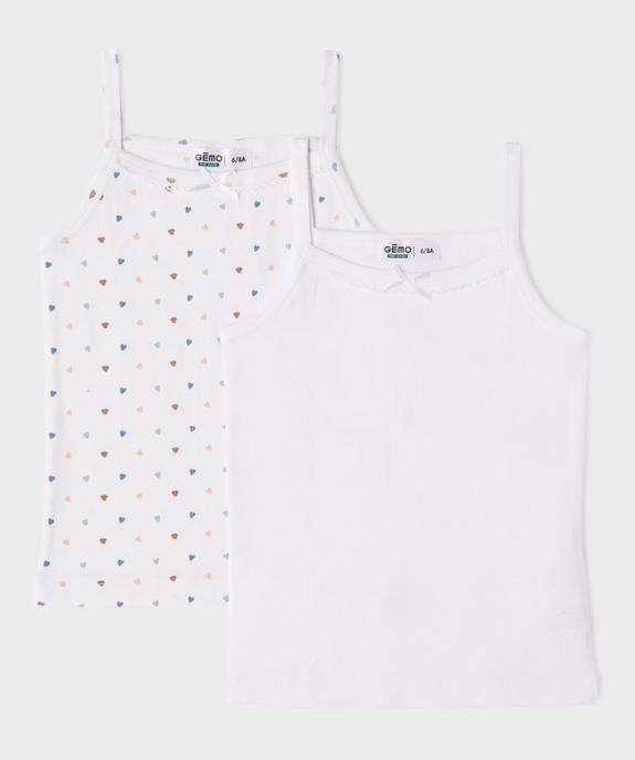 Débardeurs à fines bretelles fille (lot de 2) vue1 - GEMO 4G FILLE - GEMO