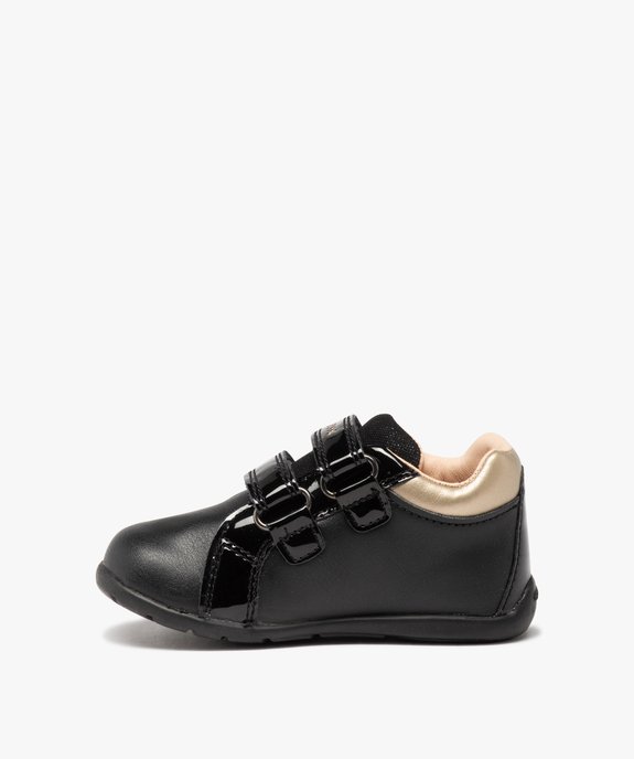 Chaussures premiers pas bébé fille à scratch – Geox vue3 - GEOX - GEMO