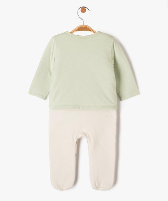 Ensemble 2 pièces bébé fille combinaison et gilet vue5 - GEMO 4G BEBE - GEMO